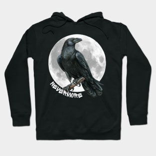 Nevermore Raven Full Moon Hoodie